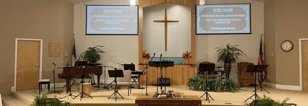 Fords Branch Church of Christ Sanctuary interior